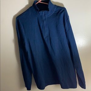 NWOT Claiborne Men’s M 1/4 Zip Sweater | Navy Blue